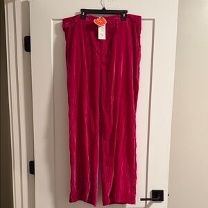 Cider Fuchsia Wide Leg Pants